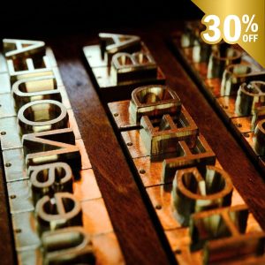 Large Font Brass Leather Stamping Set